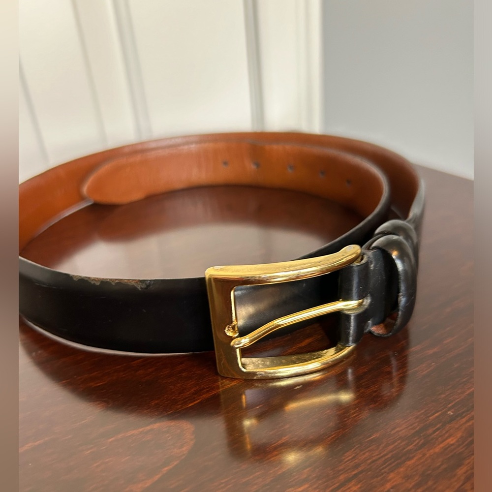 Cole Haan Men’s Black Leather Belt